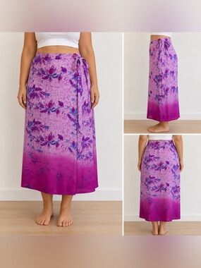 nygärd Collection Pink skirt Wrap bow floral patterns SZ 16